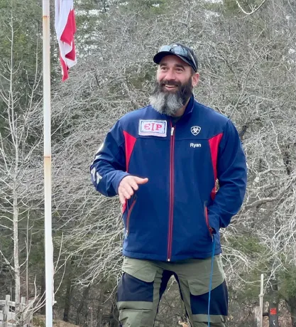 Ryan, a US Veteran in EIP gear at an EIP event